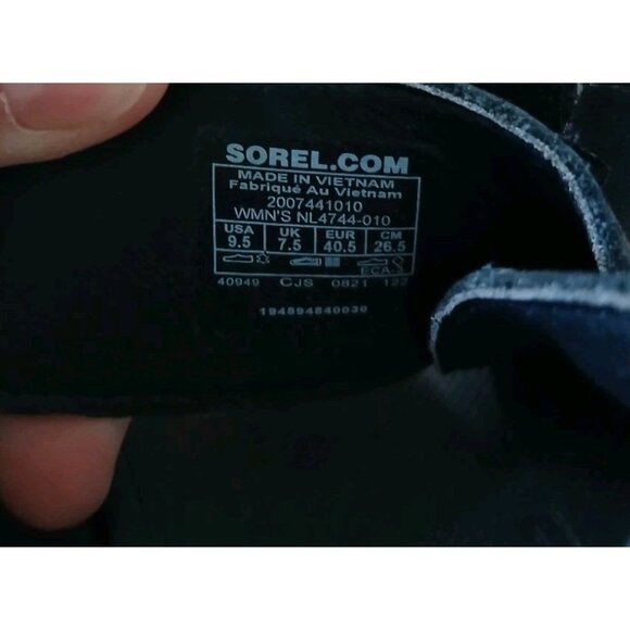 Sorel Explorer Blitz Stride Sandals Size 9.5 Black Sporty Hook Loop Mini Wedge - Picture 9 of 9